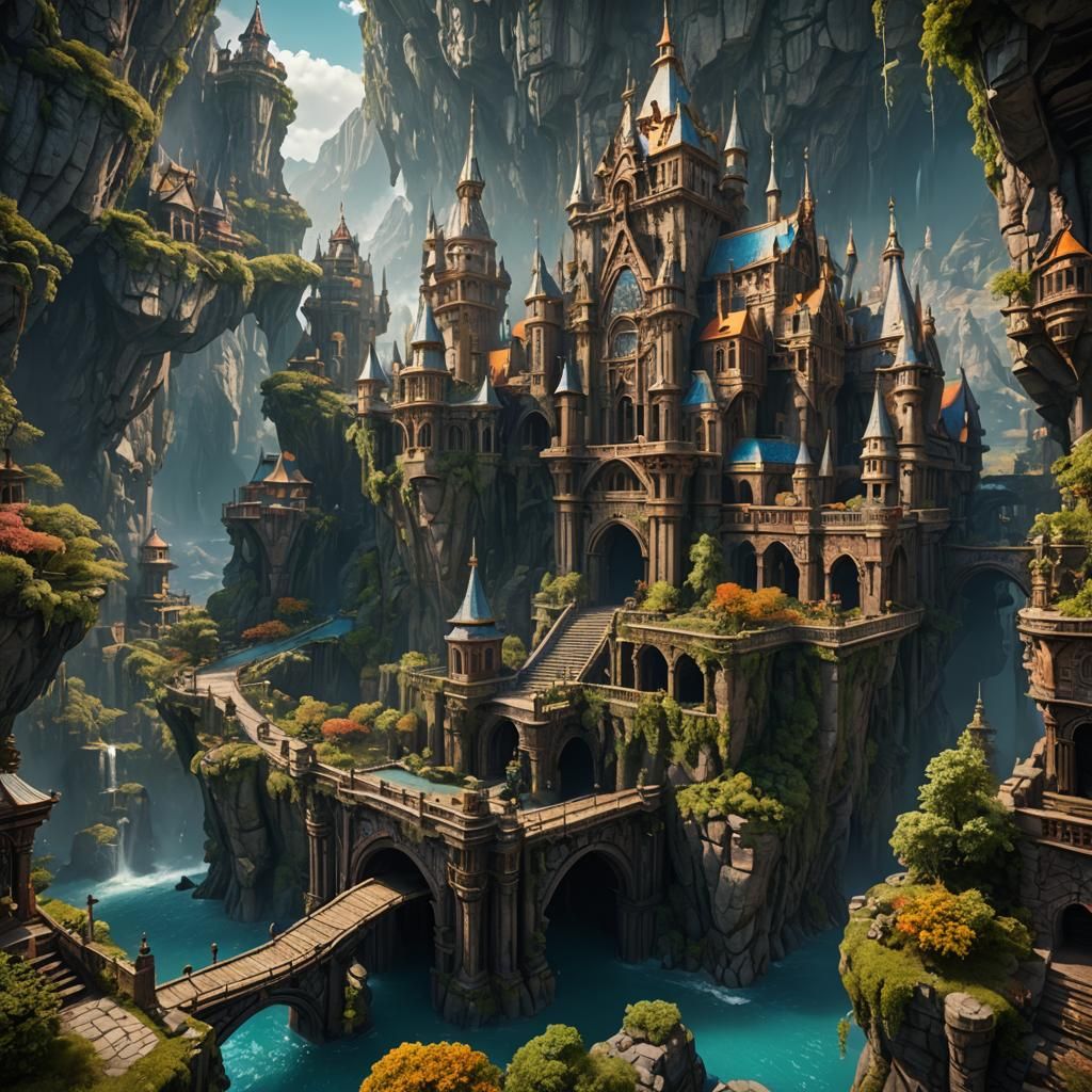 Fantastical Matte Painting in Deep Color