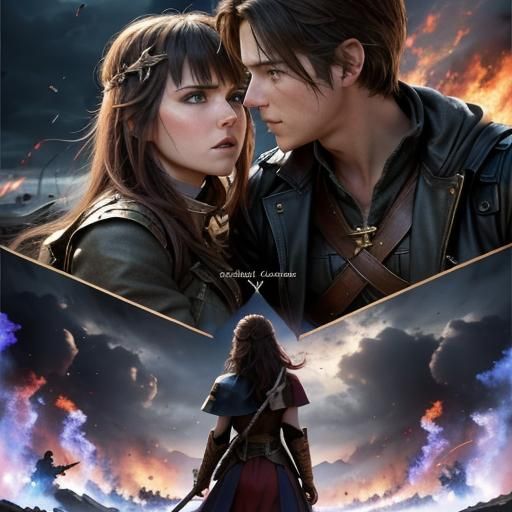 Epic Fantasy Movie Poster: Love is a Battlefield