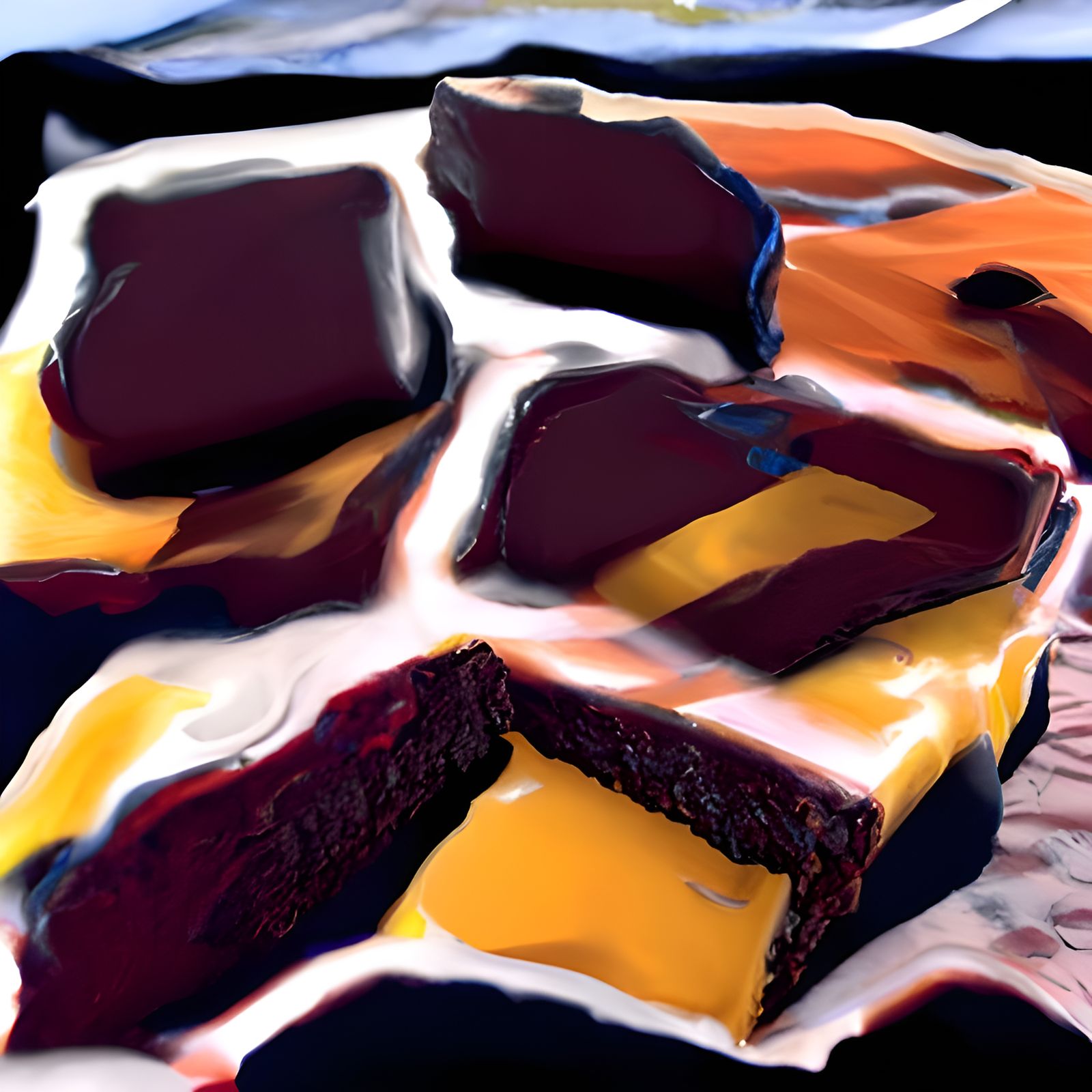 Delicious Chocolate Brownies in 3D Render