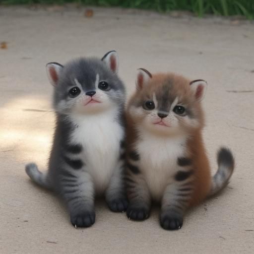 Charming AI-Generated Image of Cute Animals