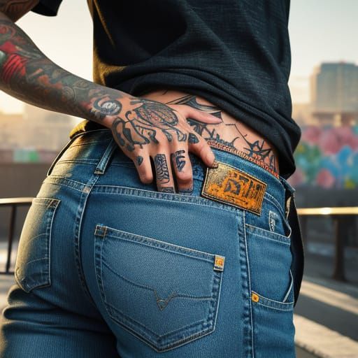 People Smoking Cannabis in Vibrant Street Art