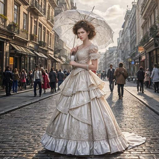 Elegant Lady Anticipates Romantic Arrival