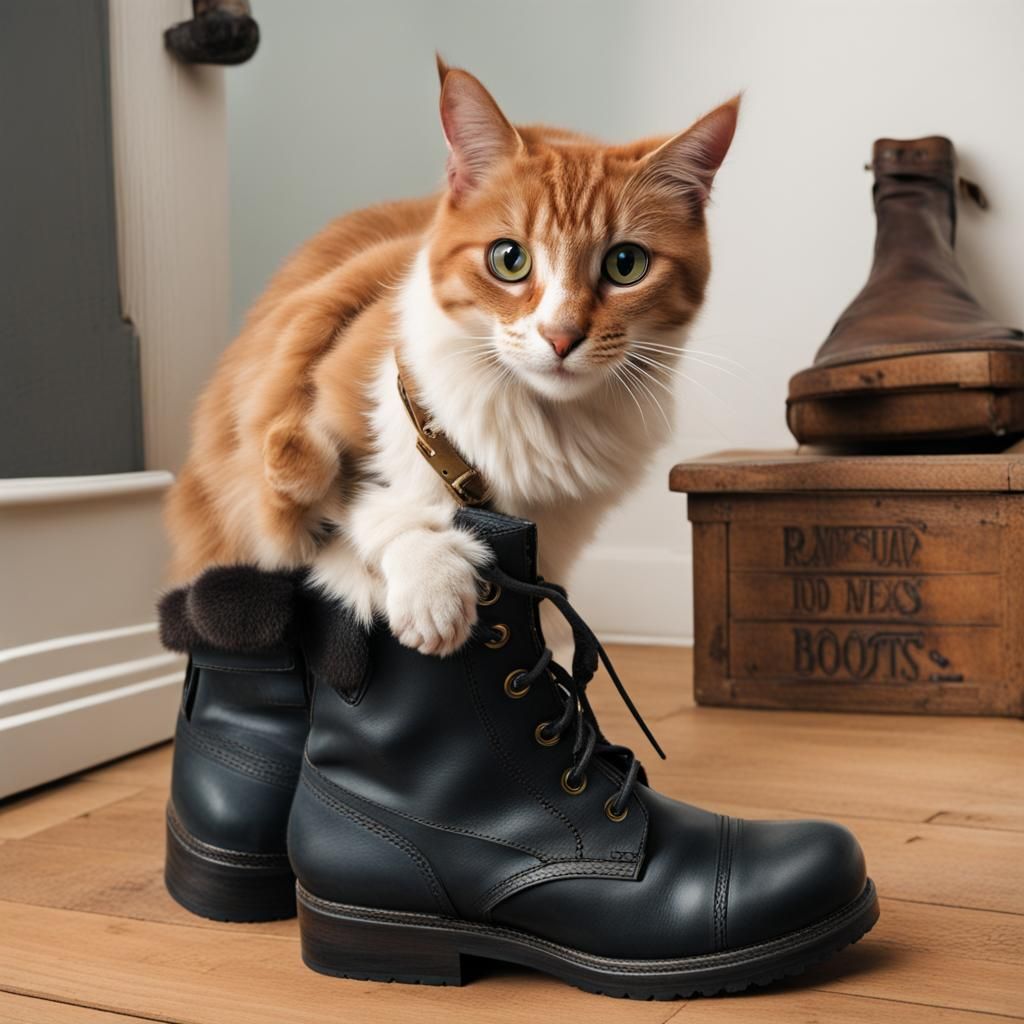 Cat Wearing Boots