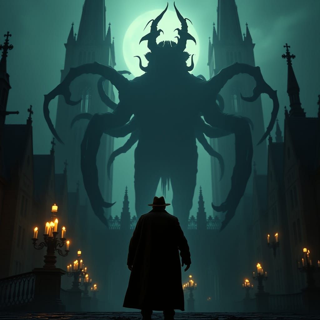 Cosmic Horror Abomination Rises Above Detective in Dark, Got...