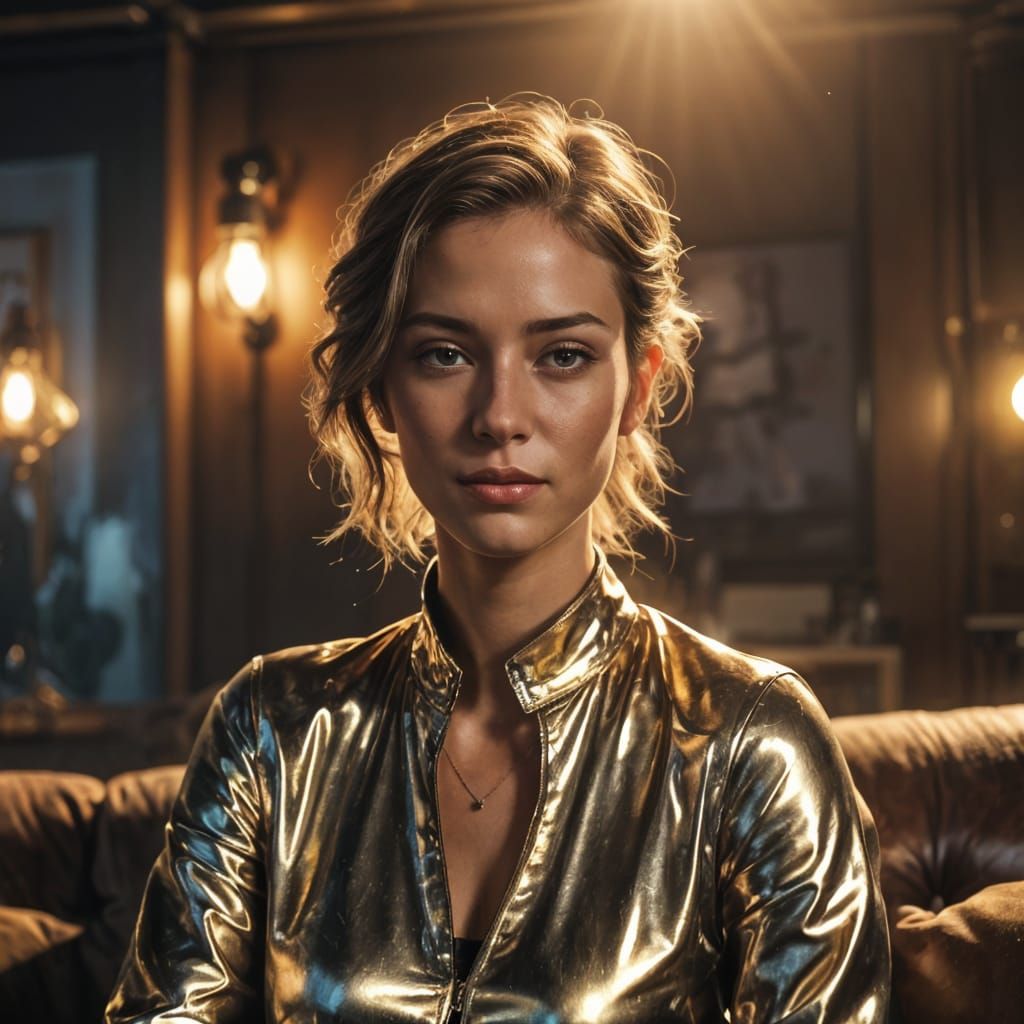 Indie Woman Portrait in Digital Art Style