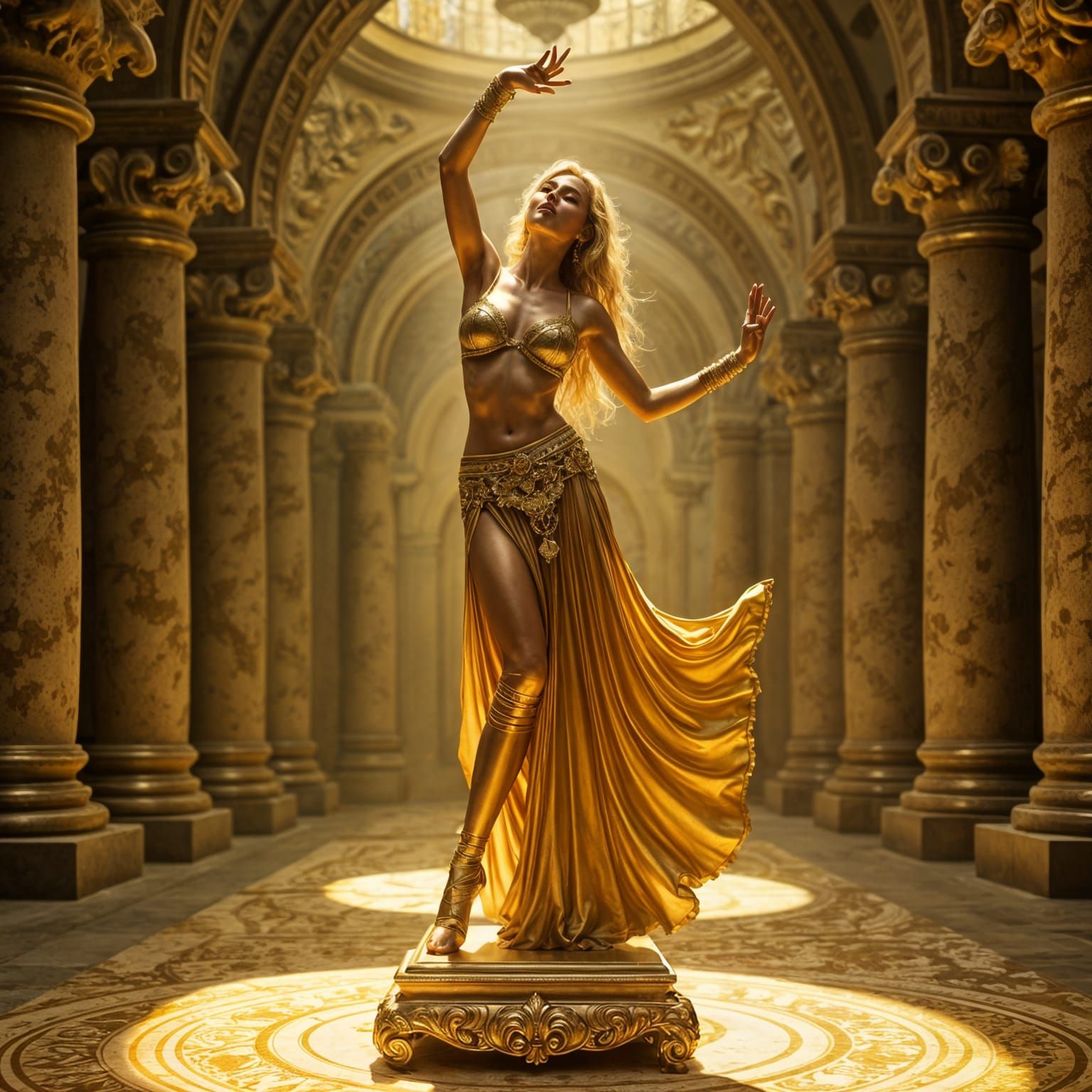 Golden Dancer Statuette in Treasure Room