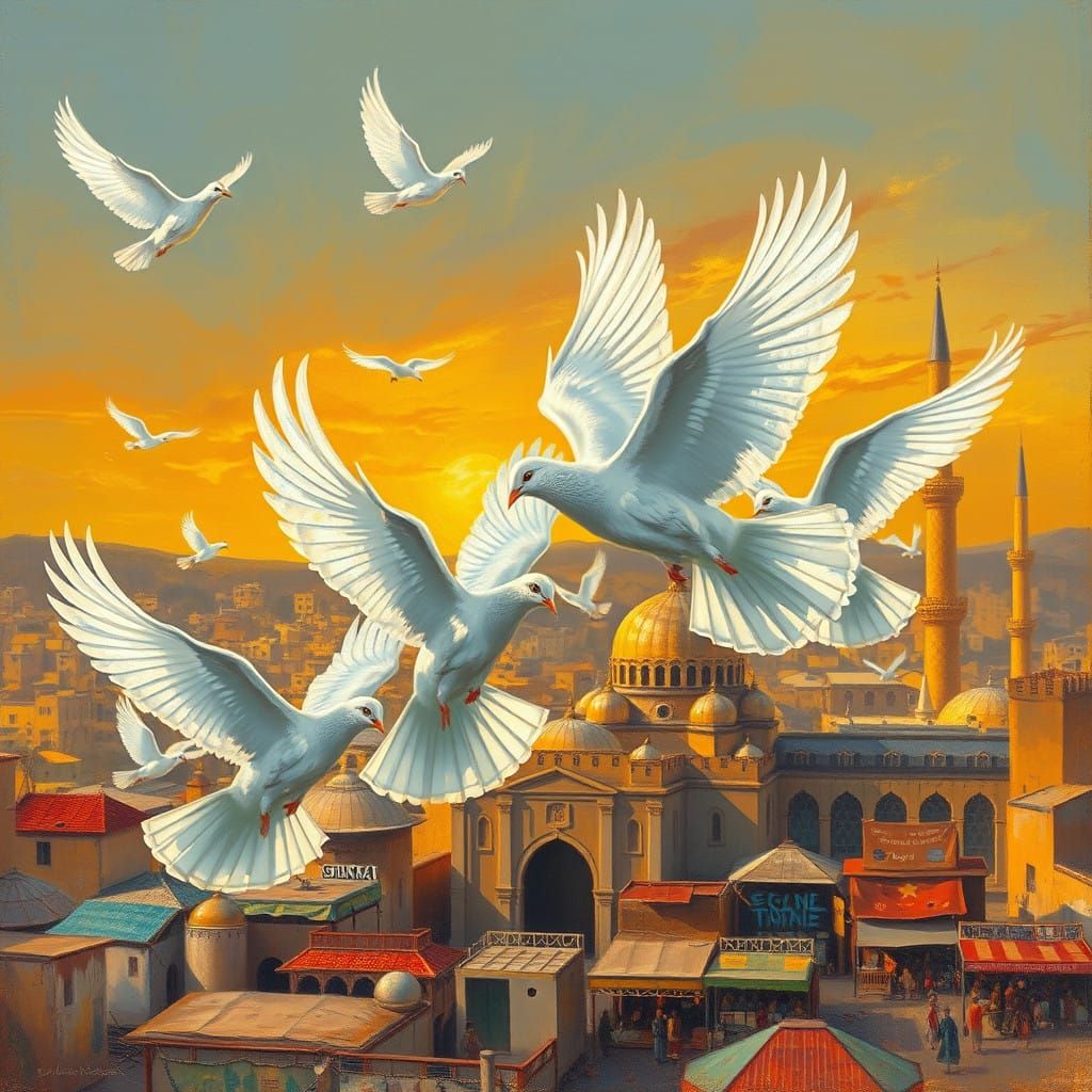 Doves of Harmony in Ancient Damascus