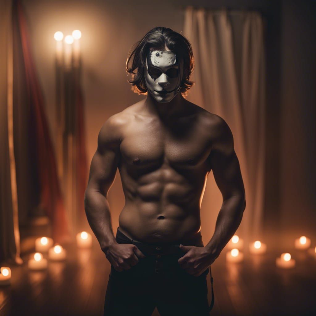 Masked Figure on Halloween Night