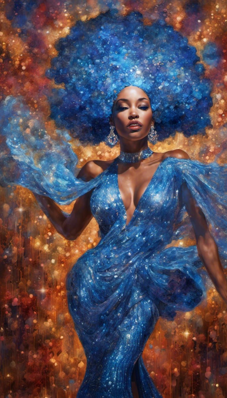 Sparkling Dominican Singer in Jazz Club, 8K