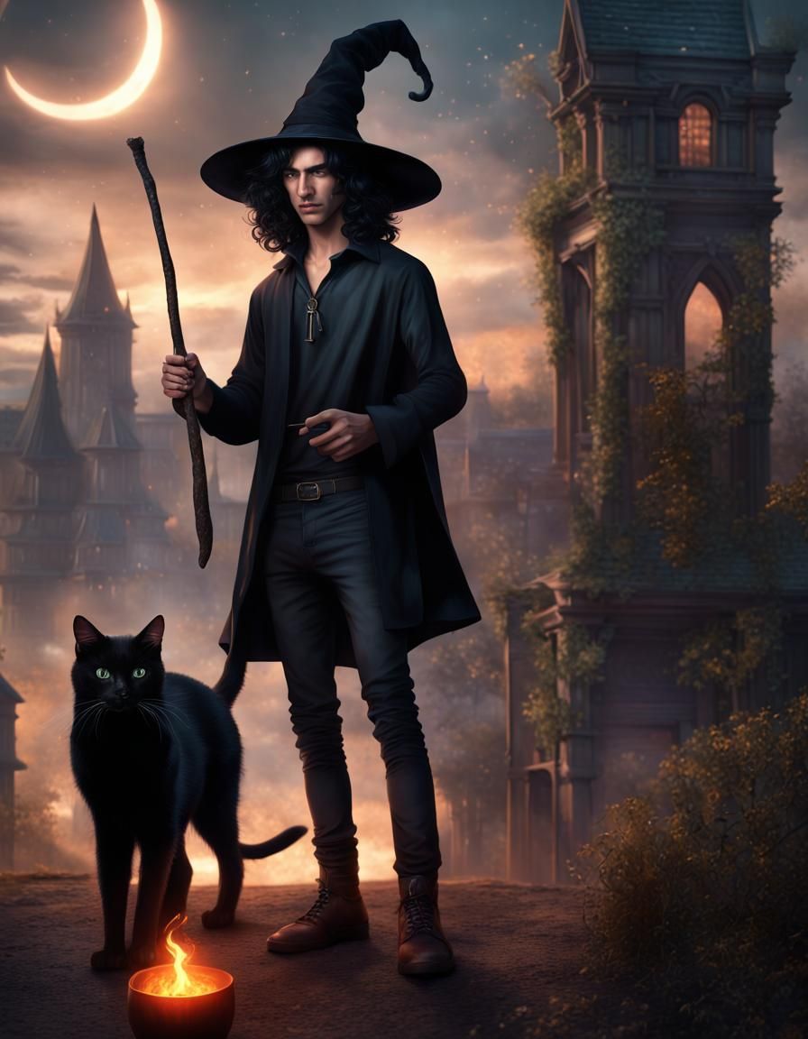 El Brujo en la noche