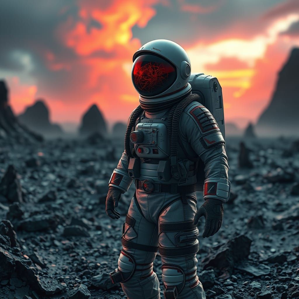 Astronaut Stranded on Alien Planet in 3D