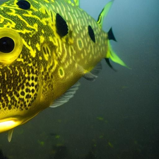 Anglerfish with Bioluminescent Light in Hyperrealistic Style