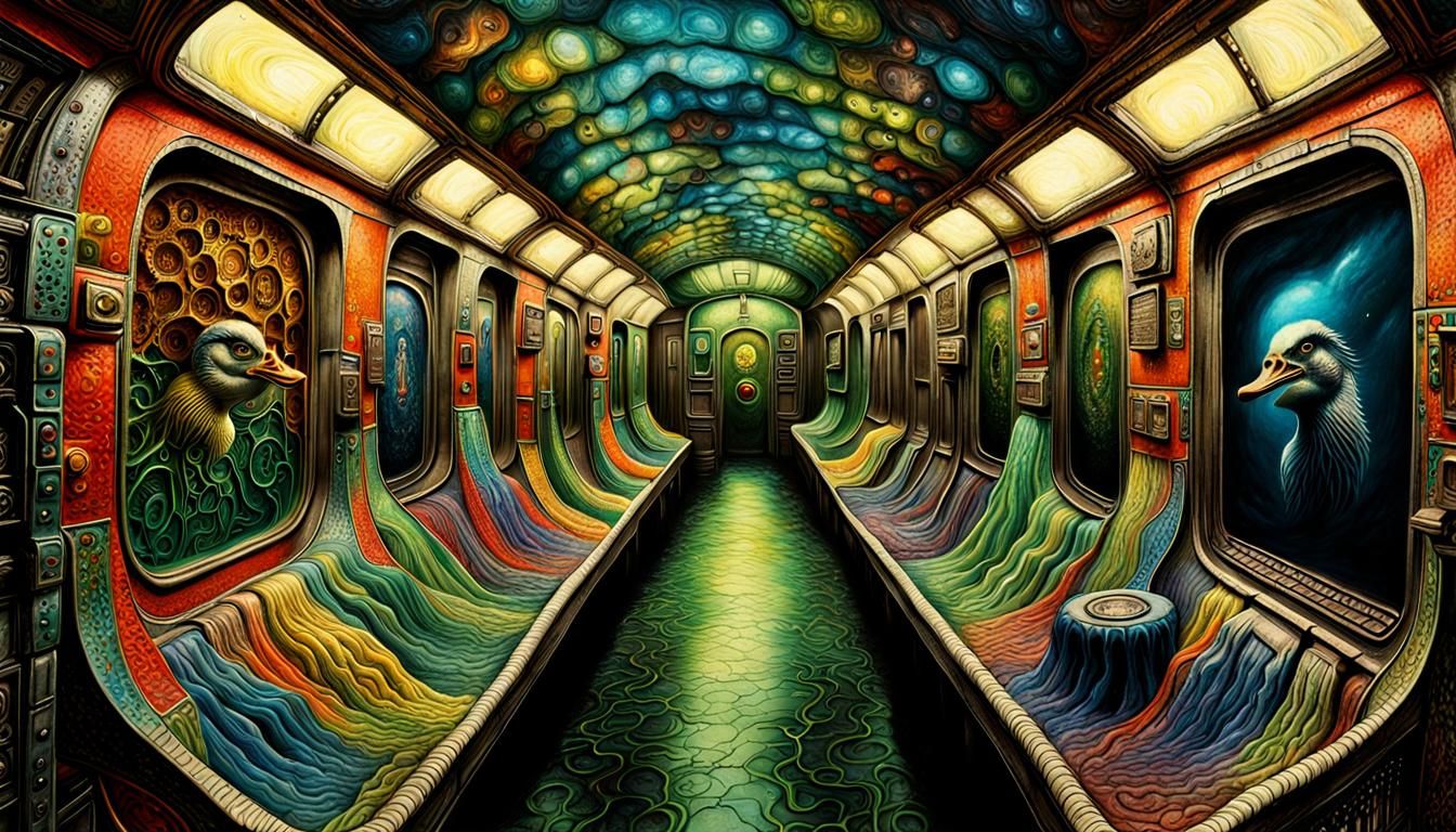 Dreadful Duck Dashes Through Dystopian Subway