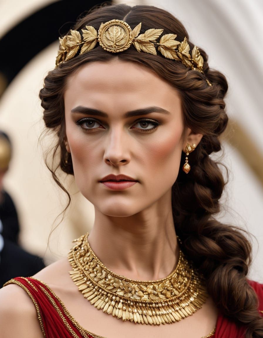 Elegant Roman Empress in Luxurious Attire