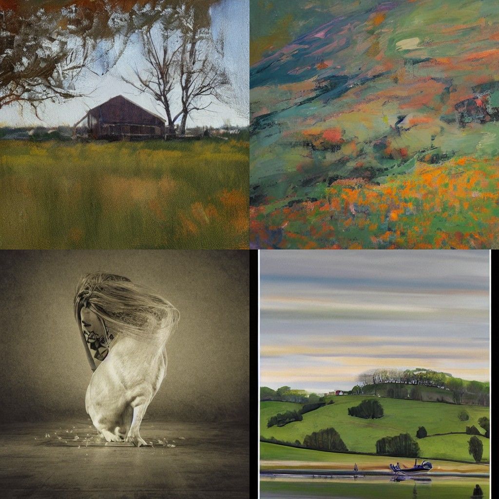 Abstract Portrait in Vibrant Digital Painting Style