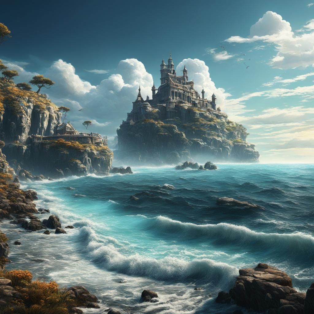 Dreamlike Skullscape in Transavanguardia Style