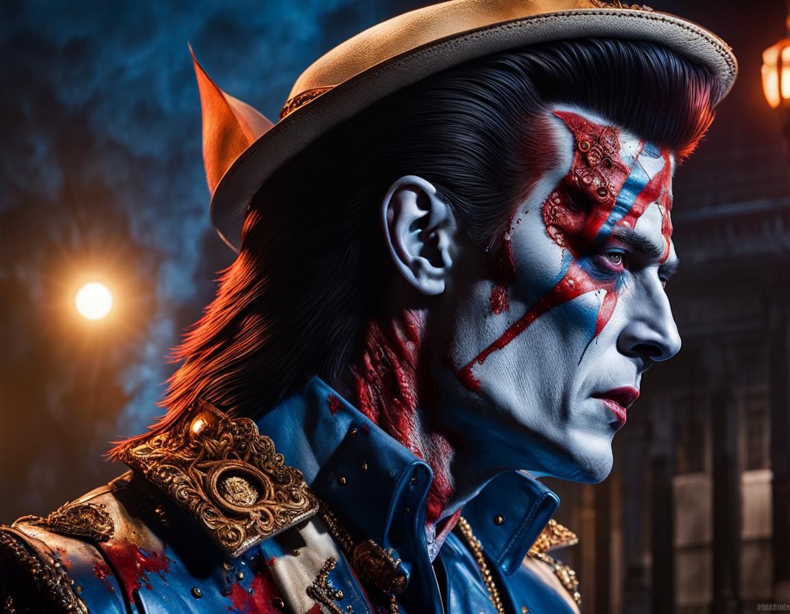 Zombie Elvis, Bowie, and Jackson Graveyard Scene