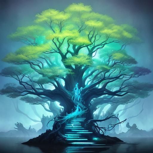 Surreal Tree of Life with Impossible Geometry
