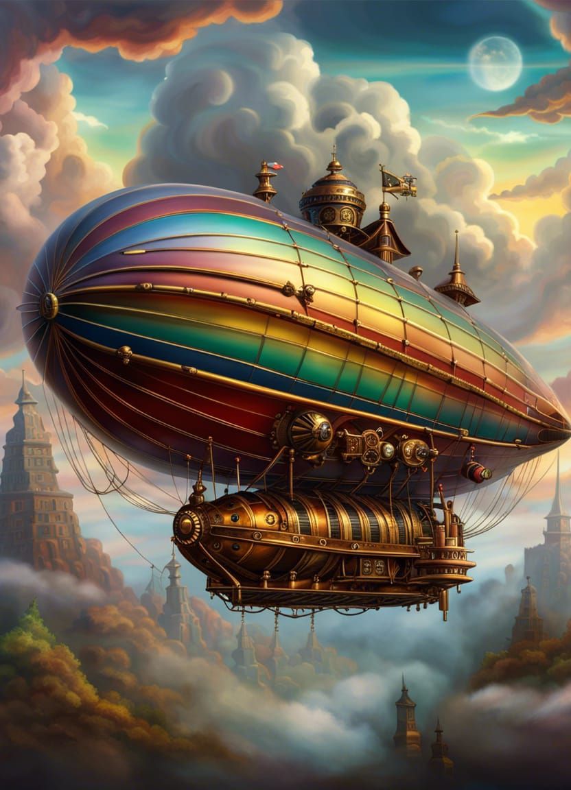 Steampunk Led Zeppelin Travelling the World v2