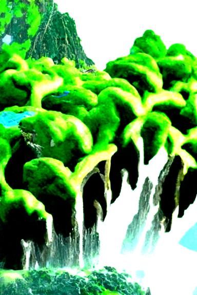 Floating Islands with Waterfalls, 8K Resolution