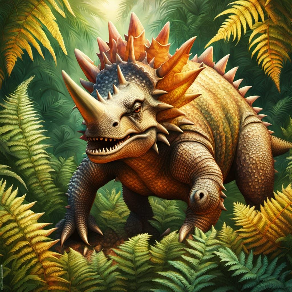 Majestic Stegosaurus in Lush Prehistoric Setting
