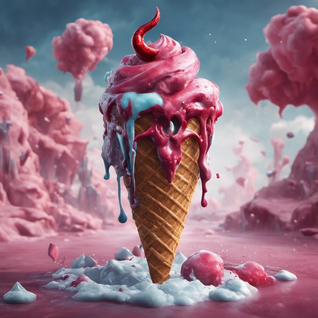 Devil Ice Cream Concept Art in Unreal Engine