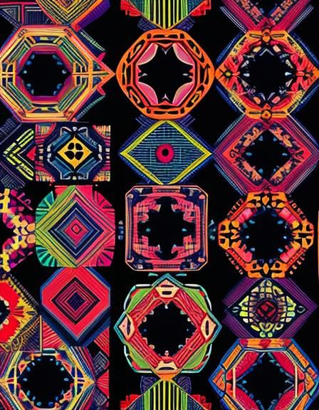 Intricate Repeating Pattern Generated by AI