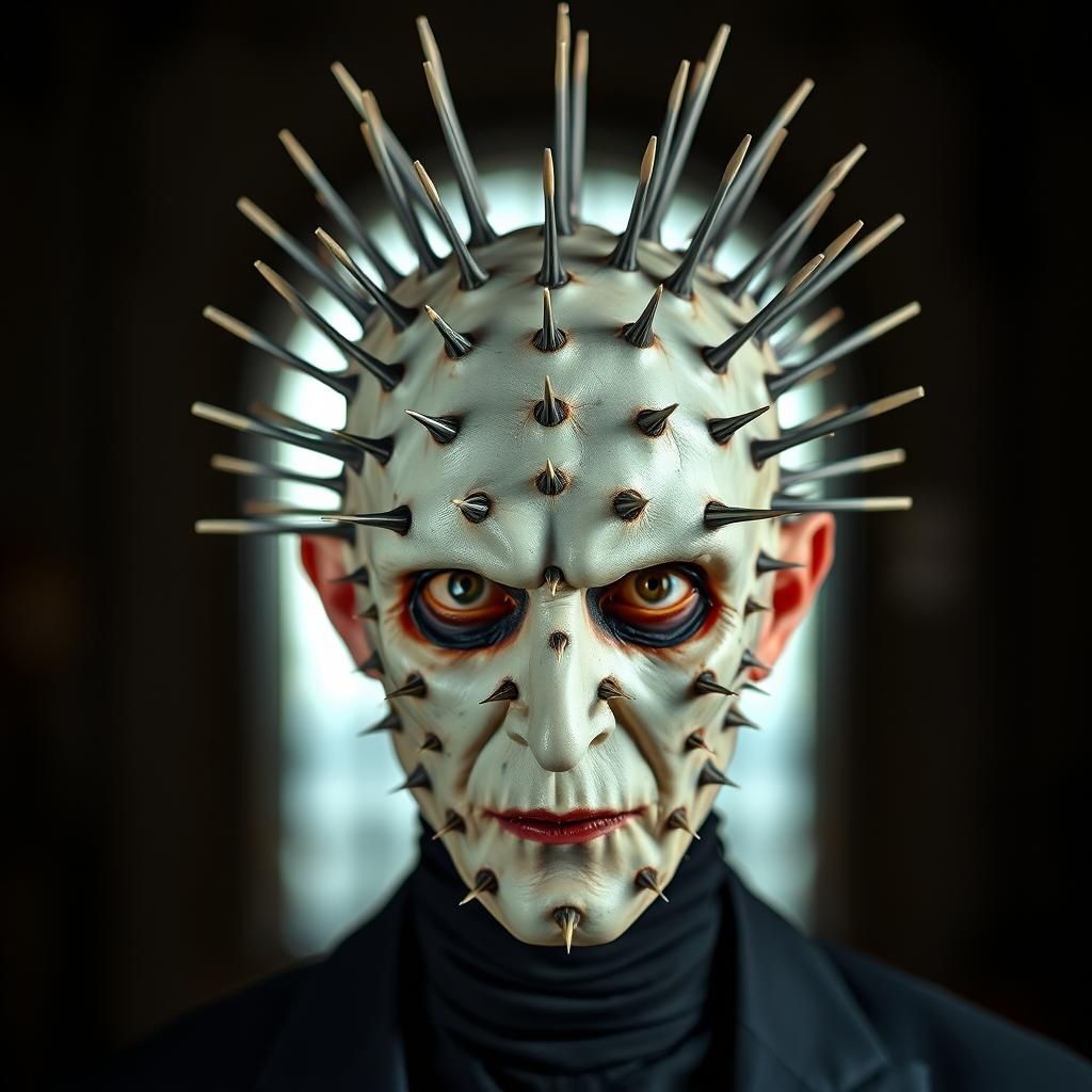 Cactus Pinhead Portrait in Dark Mansion
