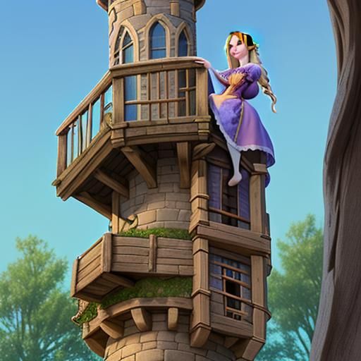 Rapunzel in Her Tower