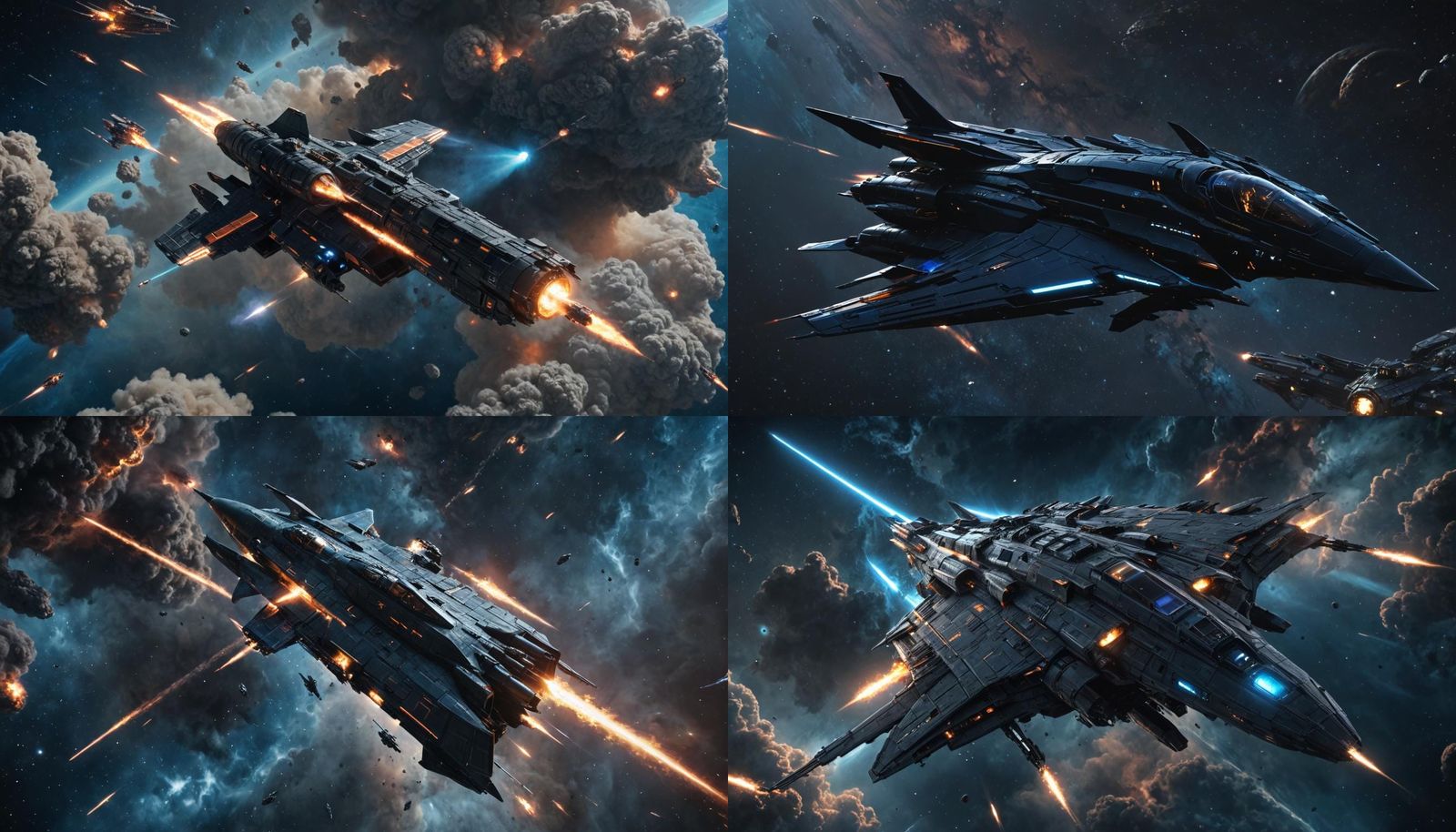 Hyper-Realistic Human Warship Emerges in Deep Space