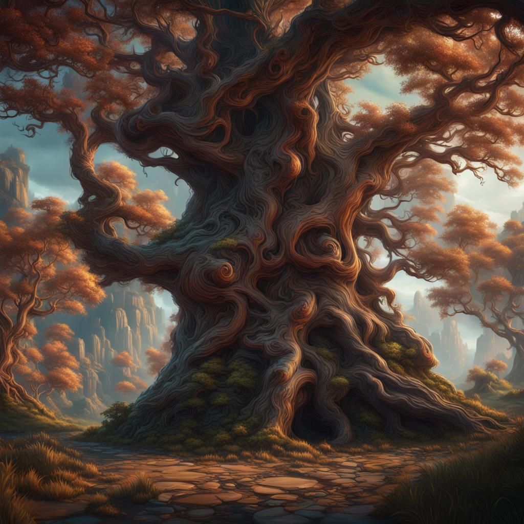 Talking Trees in a Fantastical Landscape