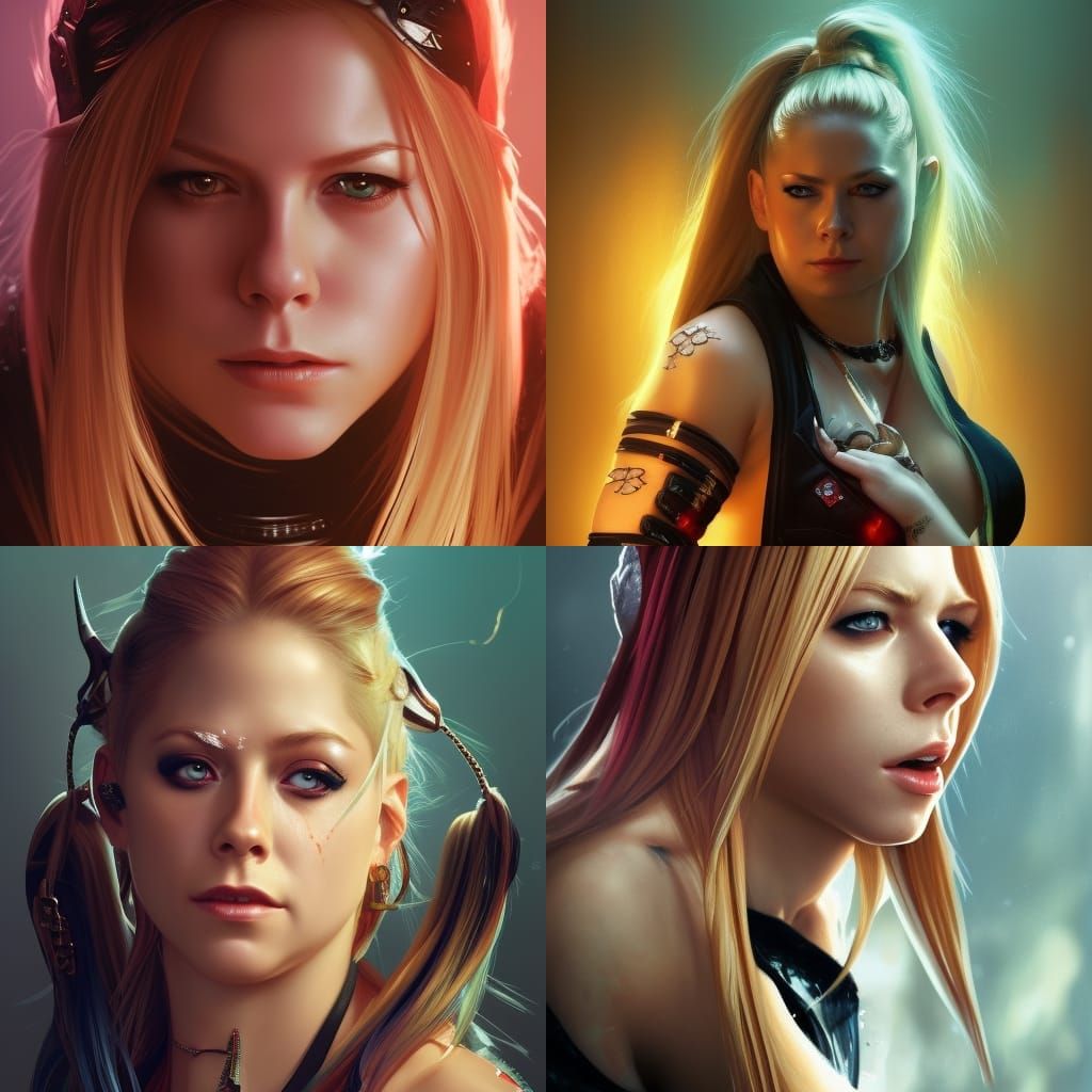 Avril Lavigne as Tanya: Hyperdetailed Portrait