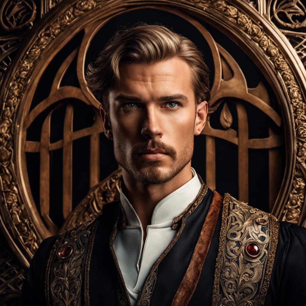 Art Nouveau Portrait of Jamie Storms in Fantasy Setting