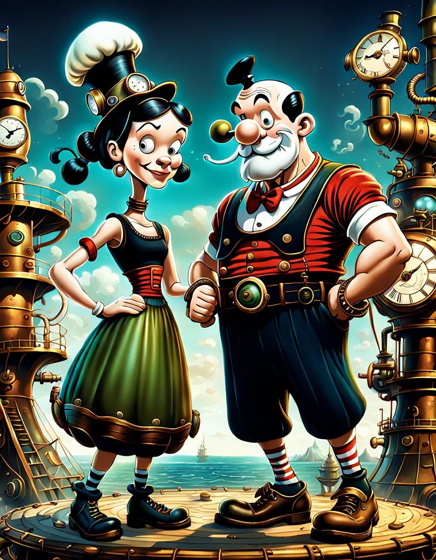 Popeye and Olive Oyl ♥️💙