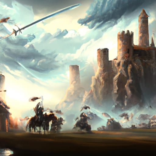 Epic Medieval Battle Scene: Digital Matte Painting
