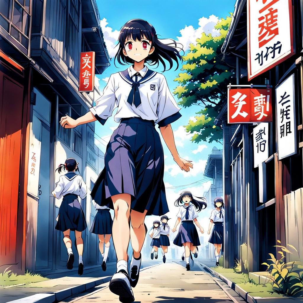 Komi Runs Away in Manga Style