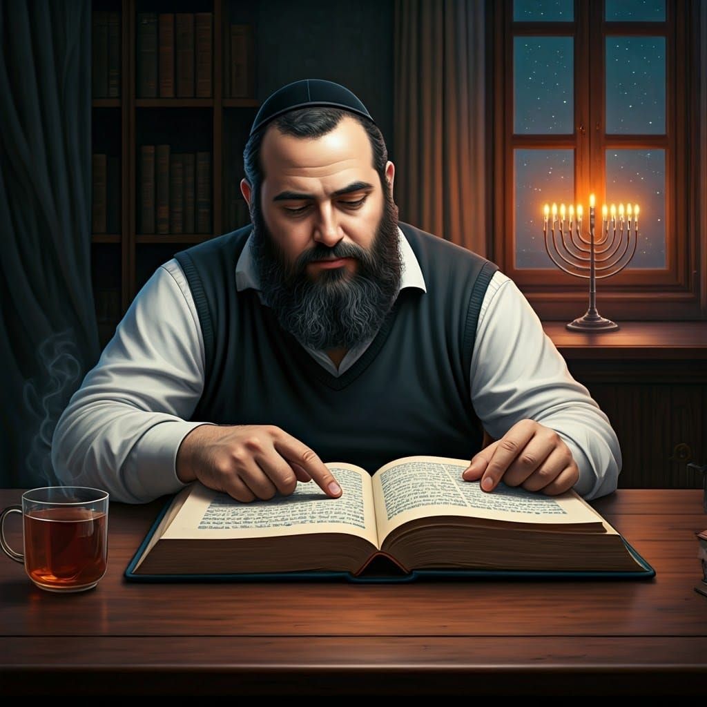 Serene Scholar in Black and White