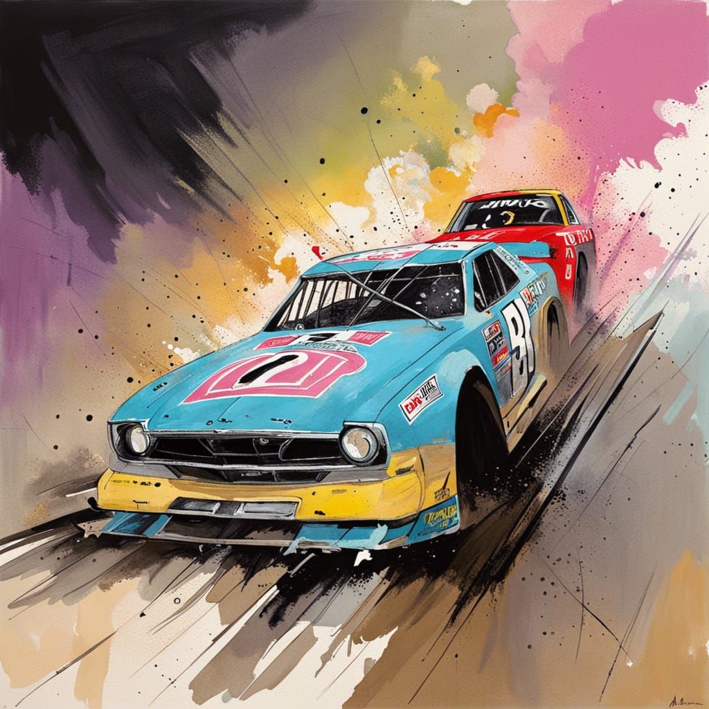 NASCAR Kentucky Derby Splash Art Painting