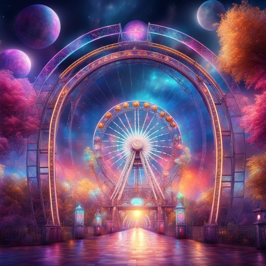 Space Gate to Cosmic Amusement Park by Amaringo