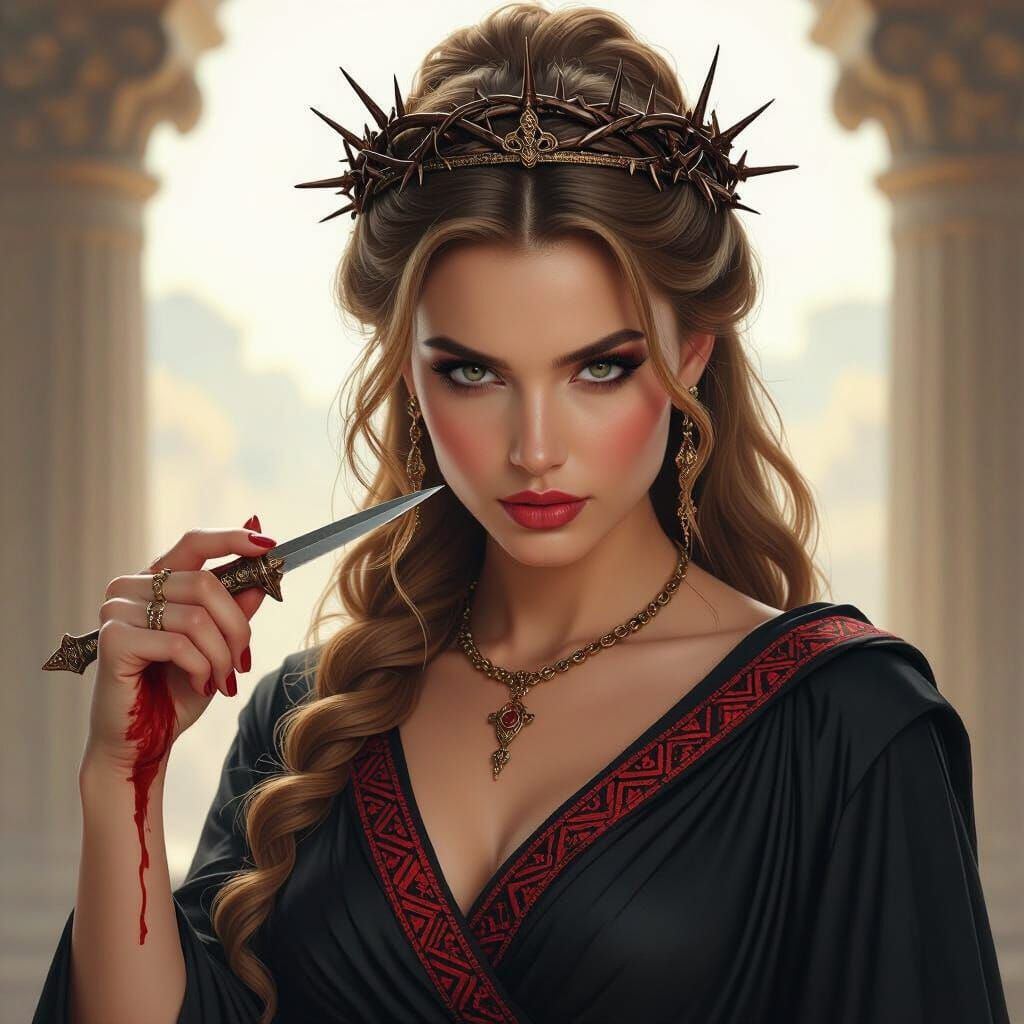 Algos: Greek Goddess of Pain in Digital Art