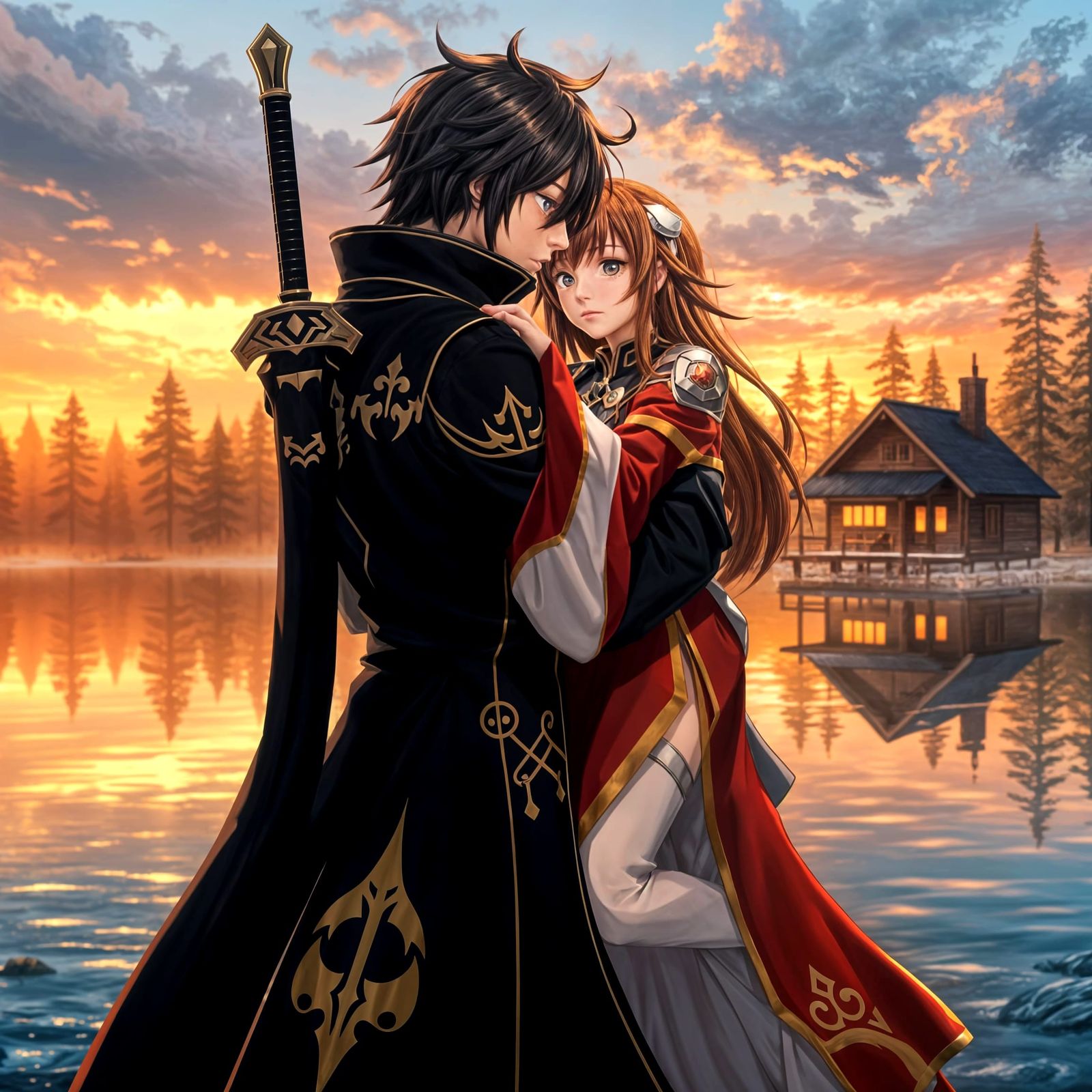 Kirito and Asuna in a Cozy Anime Moment