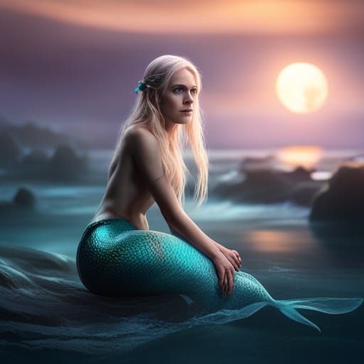 Mermaid Fantasy Concept Art in Detailed Matte Painting