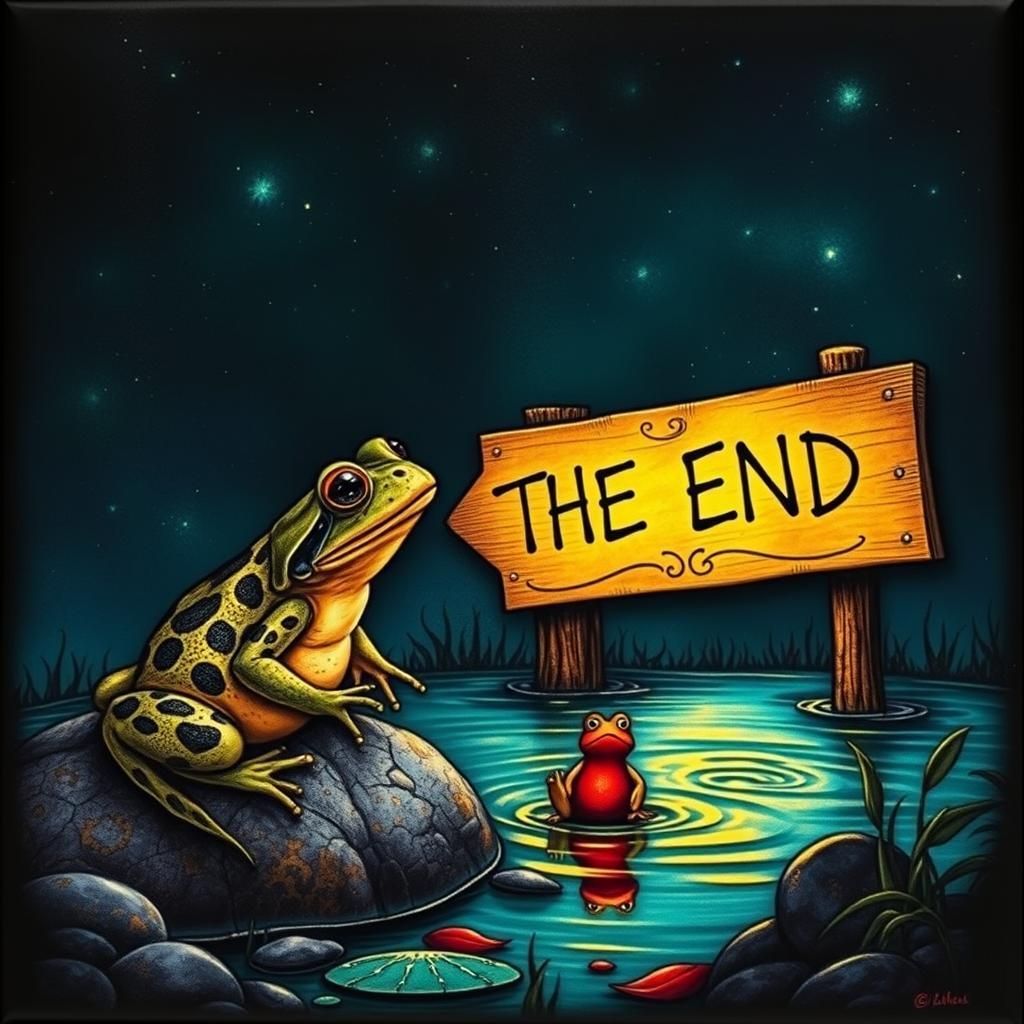 Fairytale Ending Sign in Translucent Style