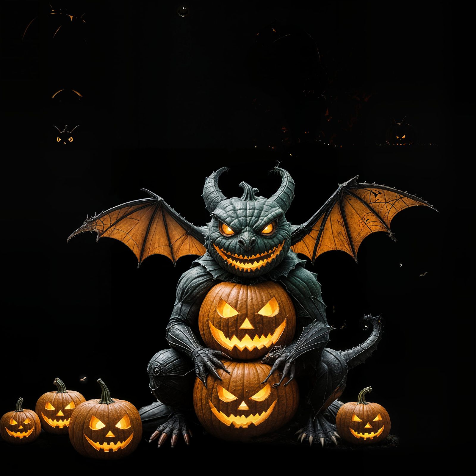 Halloween Pumpkin Dragon at Spooky Castle