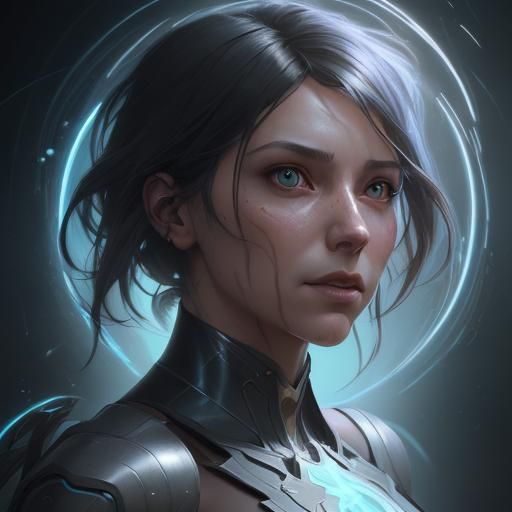 Person Transforms into Portal: Hyperdetailed Concept Art