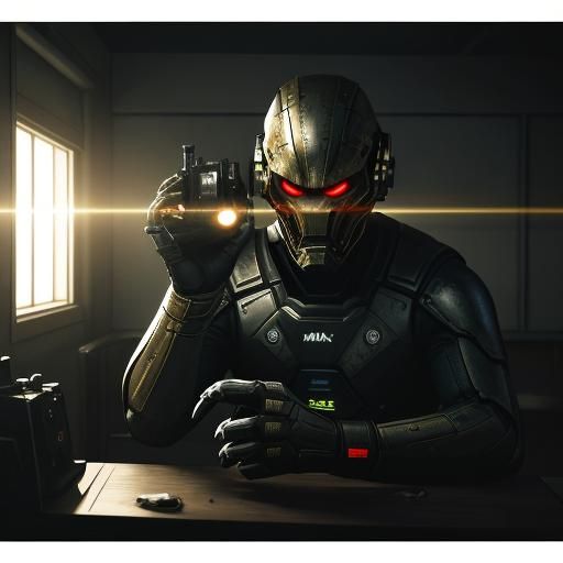 Retro-Futuristic Scanner in Cinematic Lighting