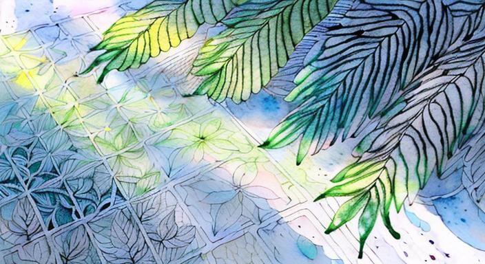 Tropical Paradise Botanical Ink Drawings for Coloring