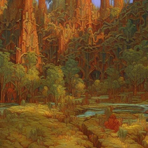 Detailed Untouched Landscape in Deep Color