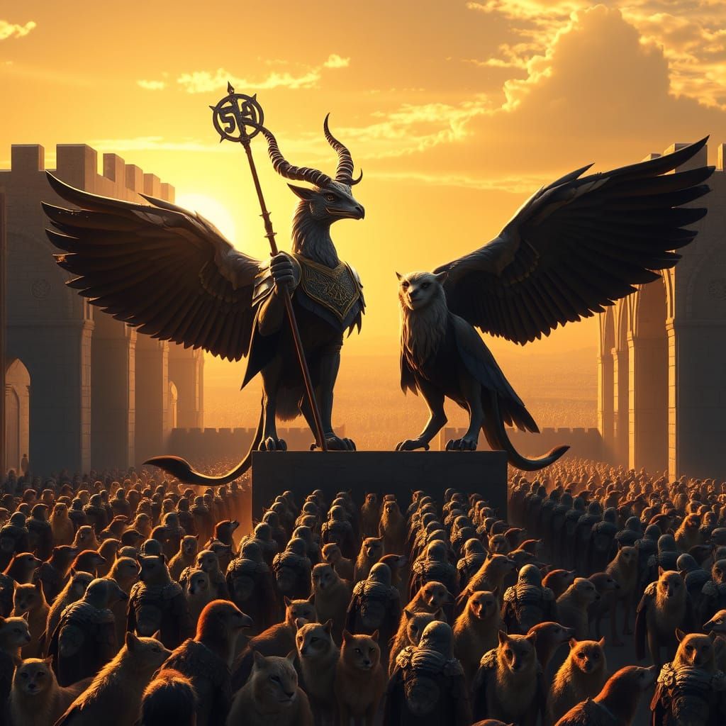 Majestic Chimera Commands Orderly Army in Dawnlight