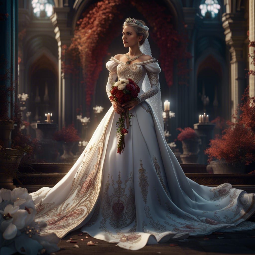 Princess in Wedding Gown: Fantasy Concept Art
